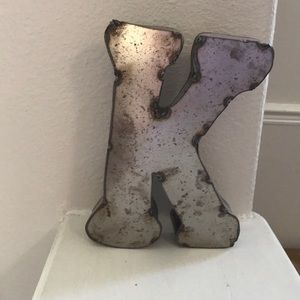 Silver Metal Letter K